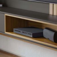 Painel Tv 65 Pol 180cm Bancada Suspensa Zurique C04 - D'rossi Preto Fosco E Noce Milano - 7