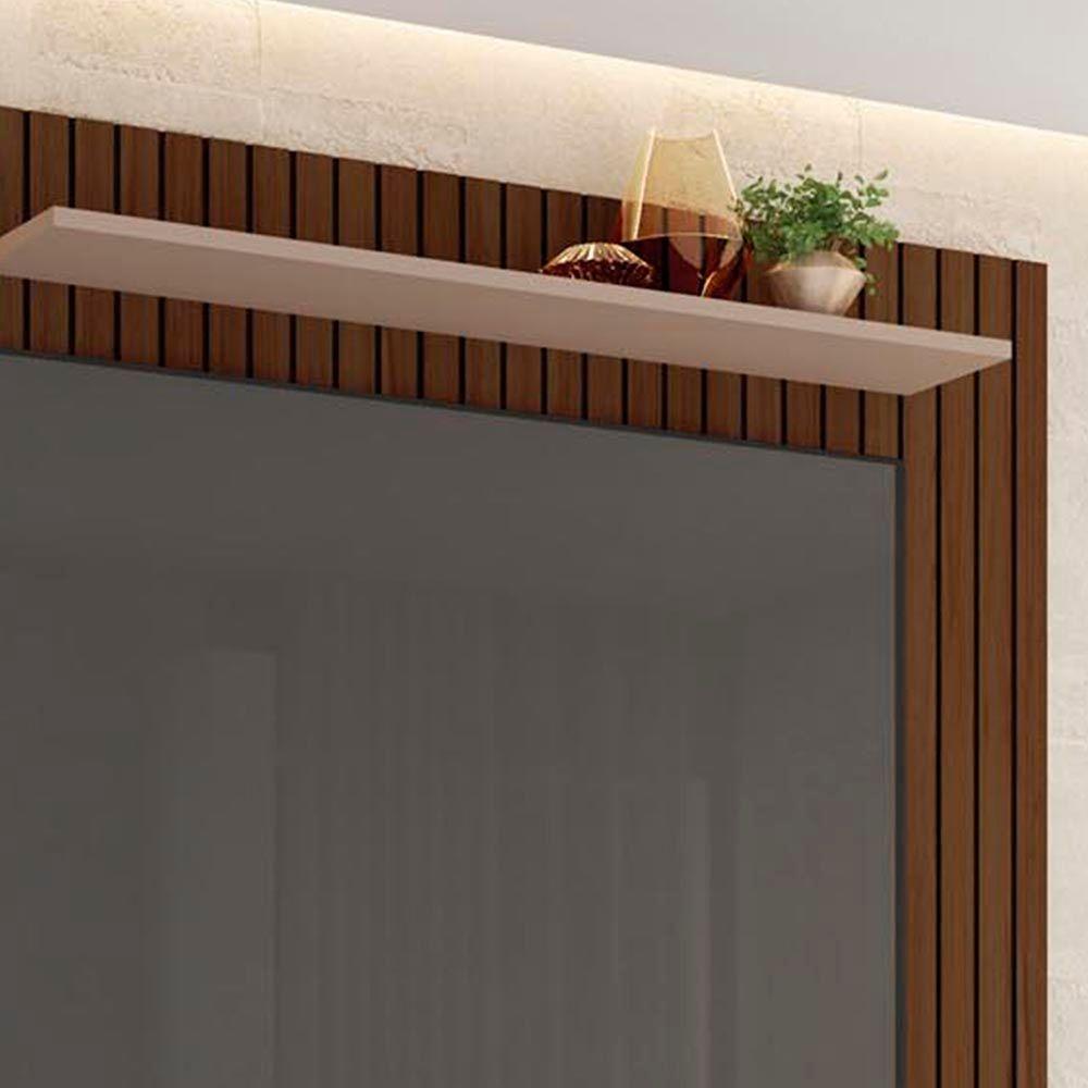 Painel Tv 60 Pol 180cm E Bancada Com Rodízio Sala Navel C01 - D'rossi Havana-fendi - 7