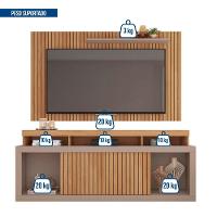 Painel Tv 60 Pol 180cm E Bancada Com Rodízio Sala Navel C01 - D'rossi Buriti-fendi - 2