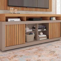 Painel Tv 60 Pol 180cm E Bancada Com Rodízio Sala Navel C01 - D'rossi Buriti-fendi - 5