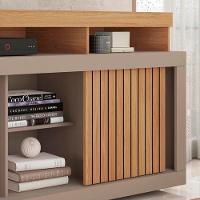 Painel Tv 60 Pol 180cm E Bancada Com Rodízio Sala Navel C01 - D'rossi Buriti-fendi - 6