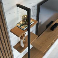 Painel Tv 58 Pol 180cm Bancada Suspensa Jordan C04 - D'rossi Freijó E Branco Neve - 7