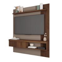 Painel Tv 55 Pol 150cm Bancada Suspensa Ripado Luana C01 - D'rossi Fendi-havana - 2
