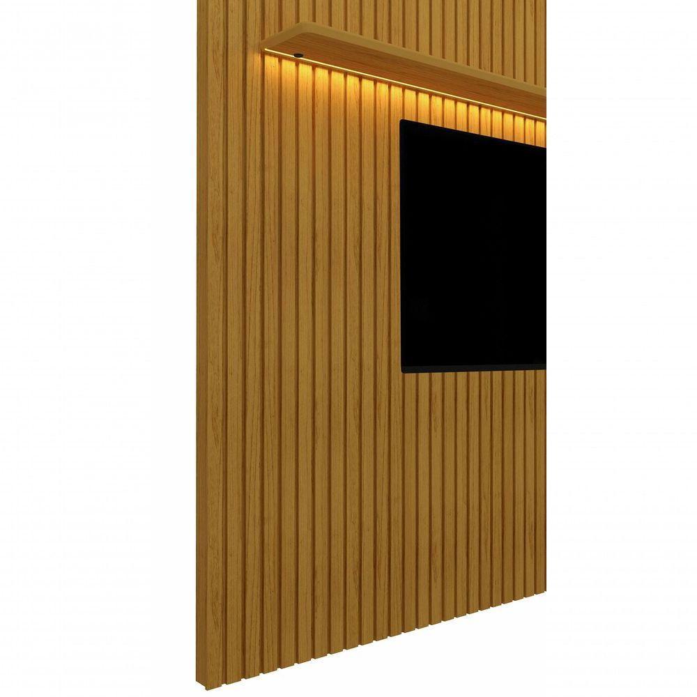 Painel Para Tv 2.3 Ripado Com Led Nobre Naturale - Gelius Móveis - 4
