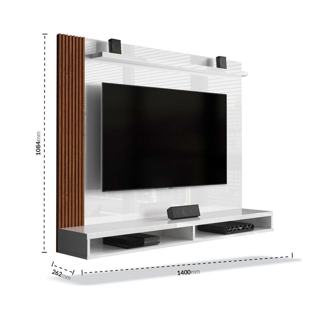 Painel Dijon - Móveisaqui Cor Branco Com Naturale - 3