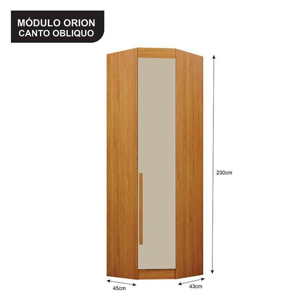 Modulo Orion Canto Obliquo Cinamomo Off White - Leifer Móveis - 3