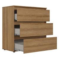 Guarda Roupa Solteiro Astro 4 Portas E Cômoda Gaveteiro Condessa Almendra Acetinado - Thb - 6