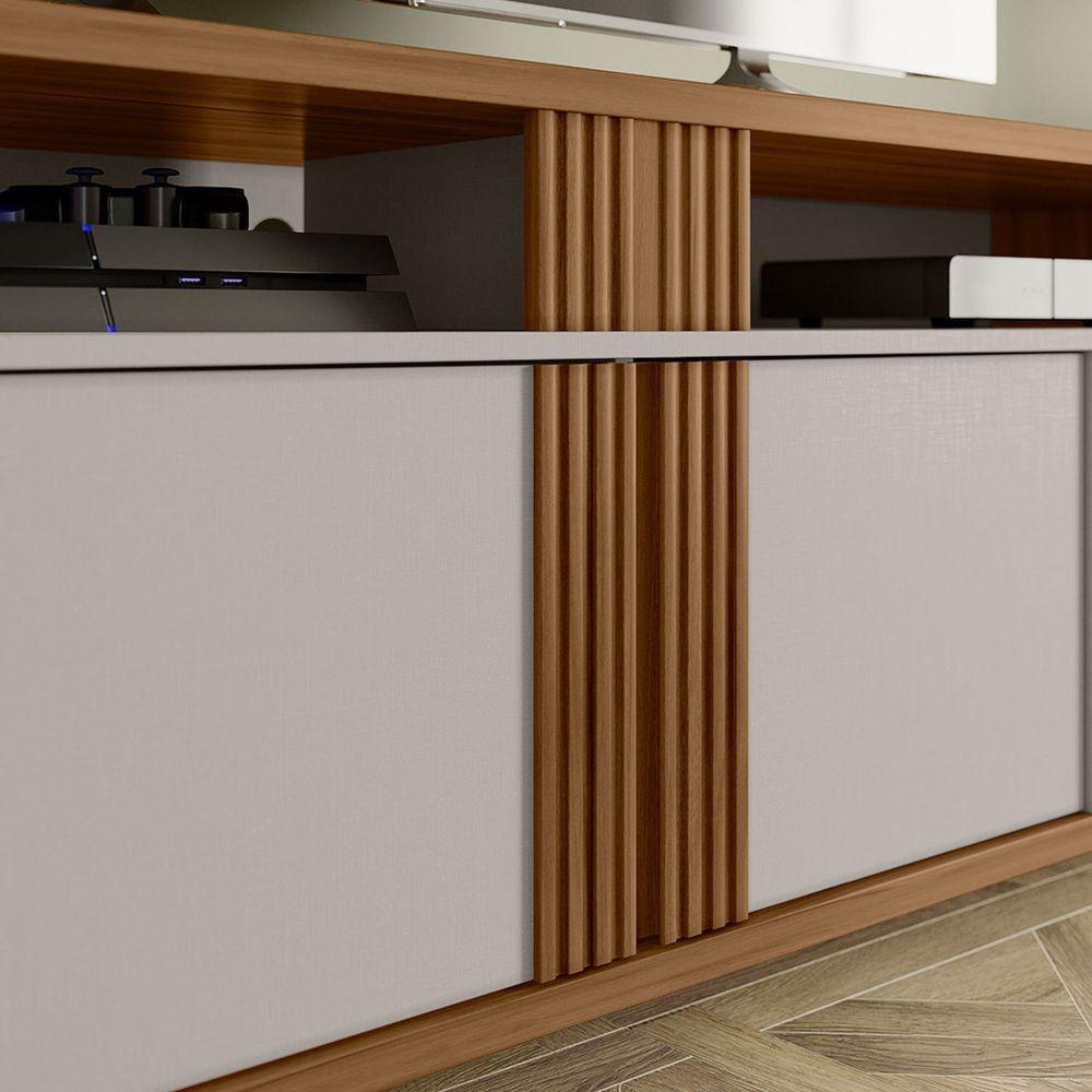 Rack Bancada Nt 1290 Freijó Com Off White - Notável - 3