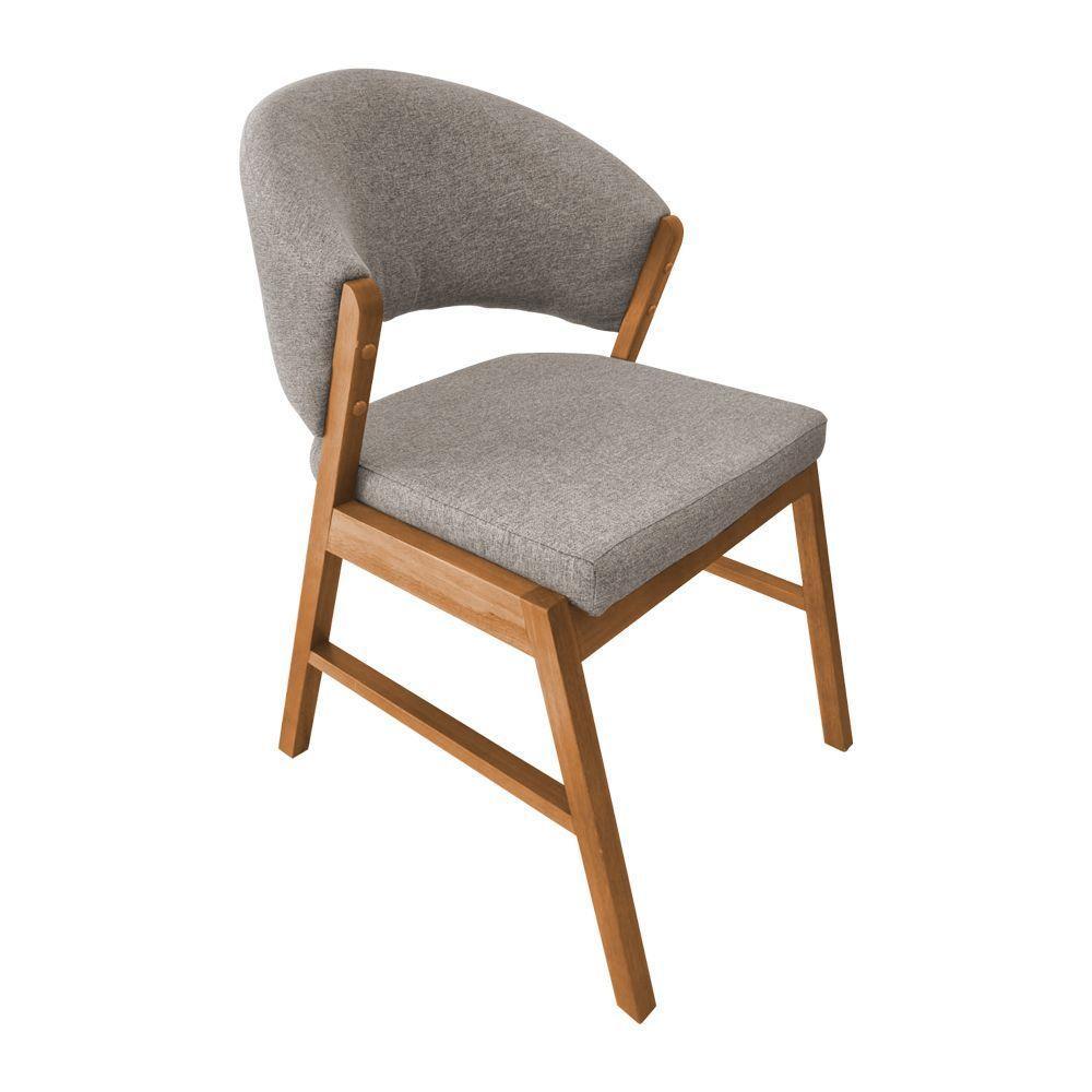 Kit 6 Cadeiras De Jantar Debora Madeira Maciça Com 2 Banquetas Ana Cerejeira Premium Linho Bege - 2