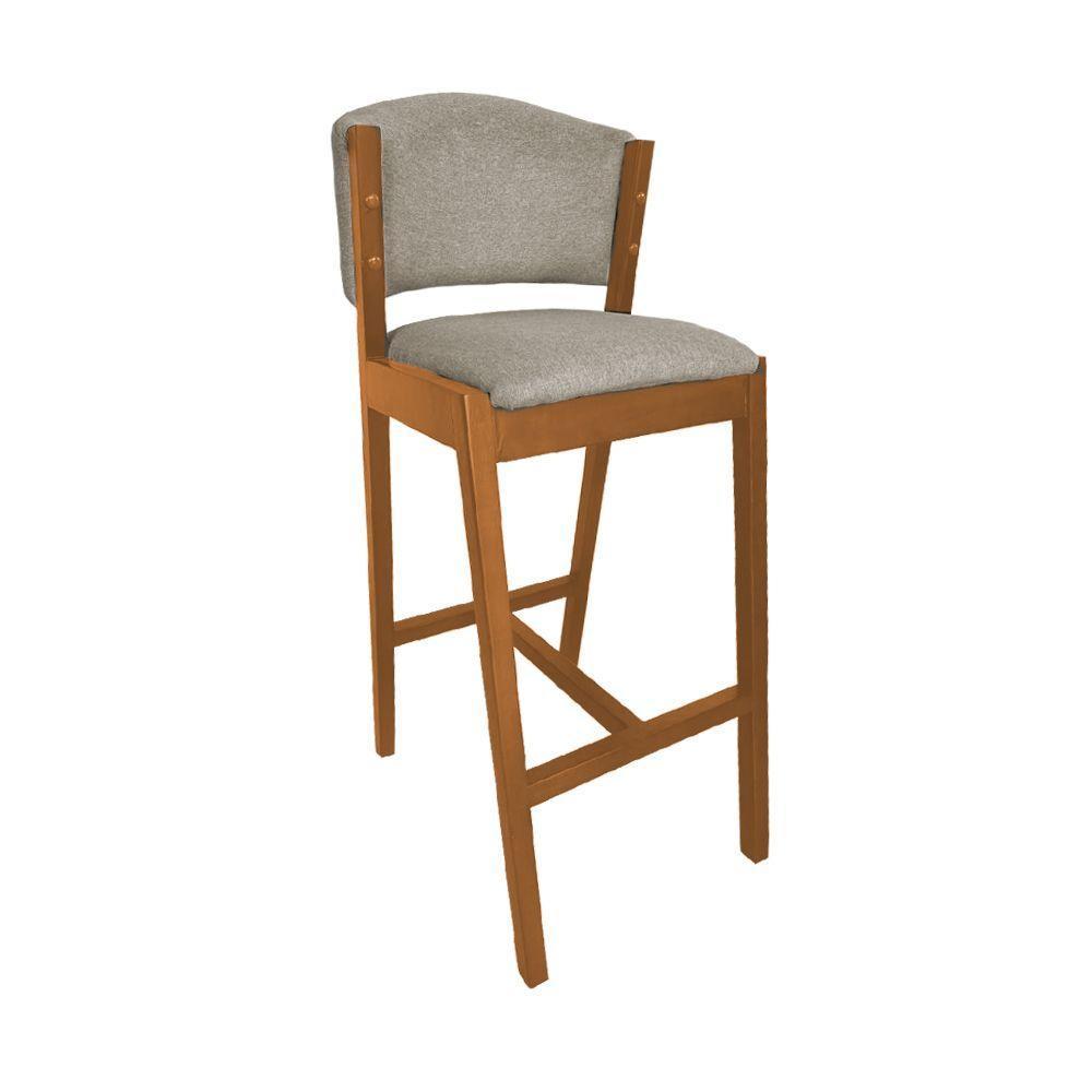 Kit 6 Cadeiras De Jantar Debora Madeira Maciça Com 2 Banquetas Ana Cerejeira Premium Linho Bege - 3