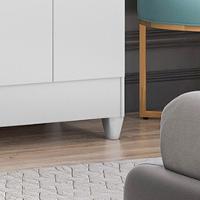 Guarda Roupa Roupeiro Casal Panama 6 Portas 2 Gavetas Branco Acetinado - Moval - 6