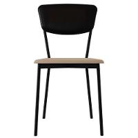 Kit 05 Cadeira Para Sala De Jantar Village Preto C01 Linho Areia Courino Preto - Lyam Decor - 3