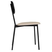 Kit 05 Cadeira Para Sala De Jantar Village Preto C01 Linho Areia Courino Preto - Lyam Decor - 6