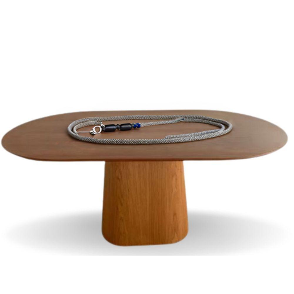 Mesa De Jantar Cone Retangular Arredondada 244x137cm Freijó - 2