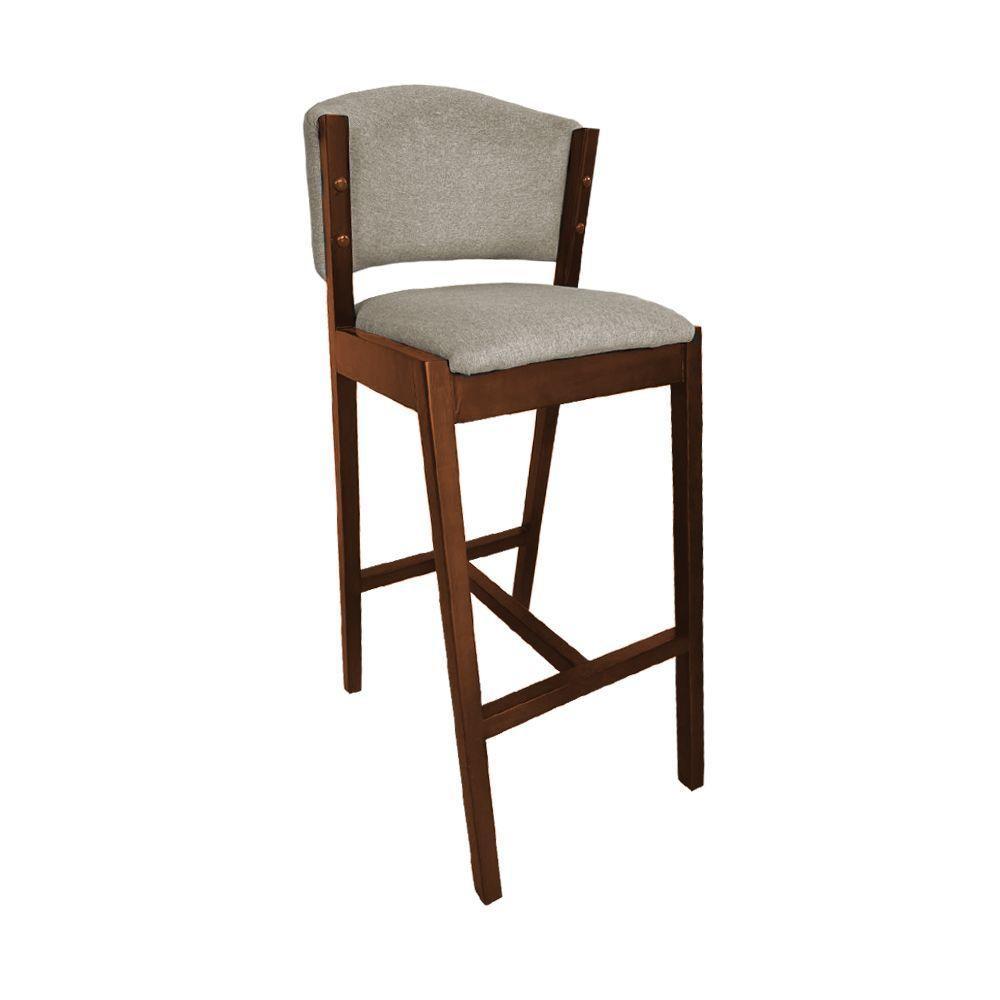 Kit 4 Cadeiras De Jantar Debora Com 2 Banquetas Ana Madeira Maciça Mel Premium Linho Bege - 3