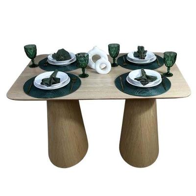 Mesa De Jantar Cone Retangular Vitta 180x100cm Base Fiberglass Laminada Em Freijo Tampo Freijó