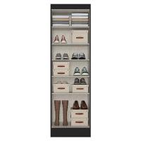 Guarda Roupa Solteiro City Glass 2 Portas Preto Acetinado E Multiuso Space Preto - Thb - 6