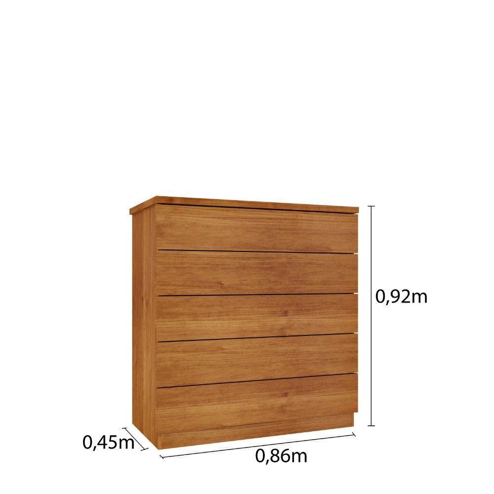 Cômoda Premium 5 Gavetas Cinamomo - 3
