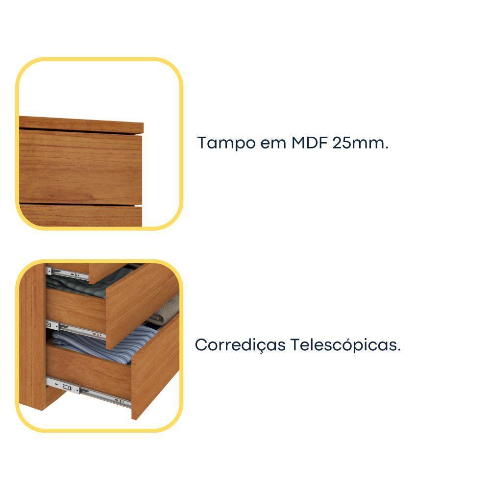 Cômoda Premium 5 Gavetas Cinamomo - 5