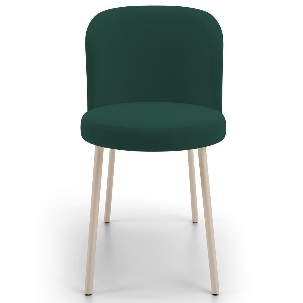 Kit 06 Cadeiras Para Sala De Jantar Cozinha Estofada Gavi Arena L02 Suede Verde Musgo - Lyam Decor - 3