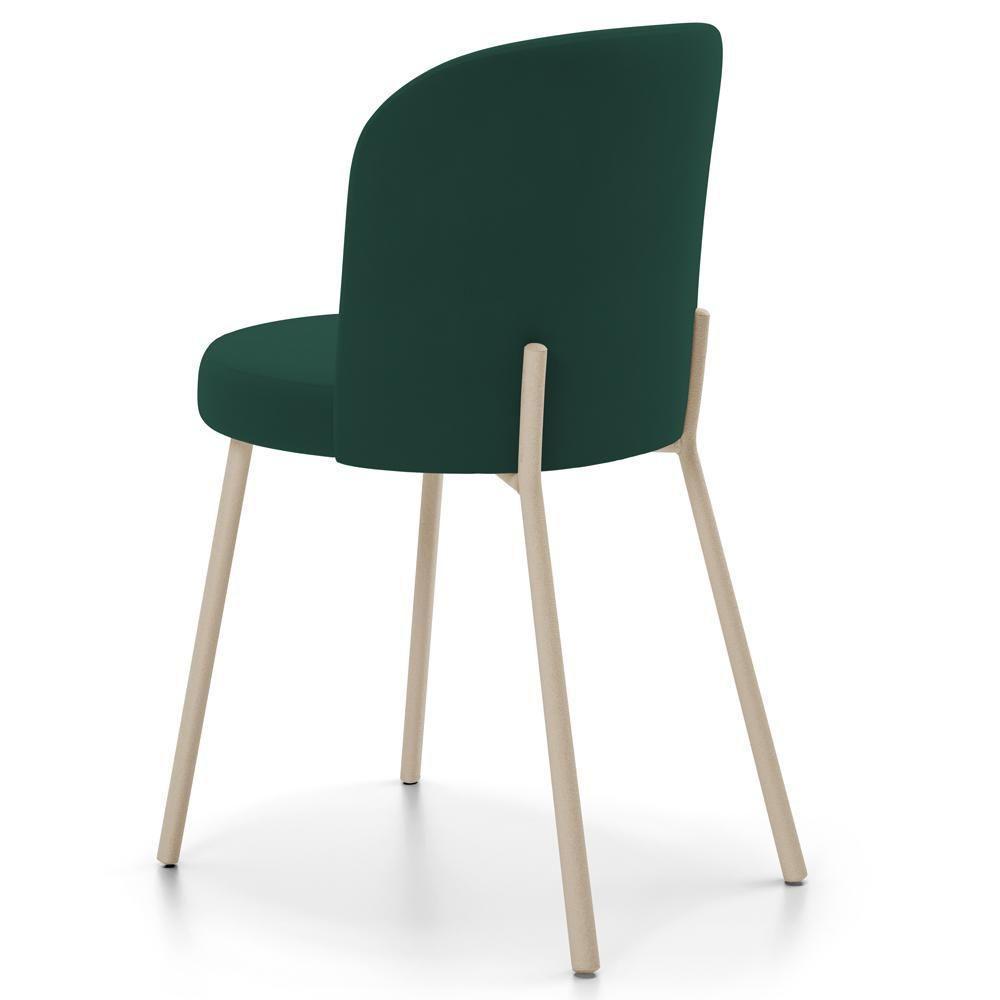 Kit 06 Cadeiras Para Sala De Jantar Cozinha Estofada Gavi Arena L02 Suede Verde Musgo - Lyam Decor - 7