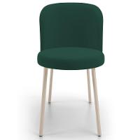 Kit 06 Cadeiras Para Sala De Jantar Cozinha Estofada Gavi Arena L02 Suede Verde Musgo - Lyam Decor - 3