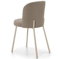 Kit 05 Cadeiras Para Sala De Jantar Cozinha Estofada Gavi Arena L02 Bouclê Bege - Lyam Decor - 7