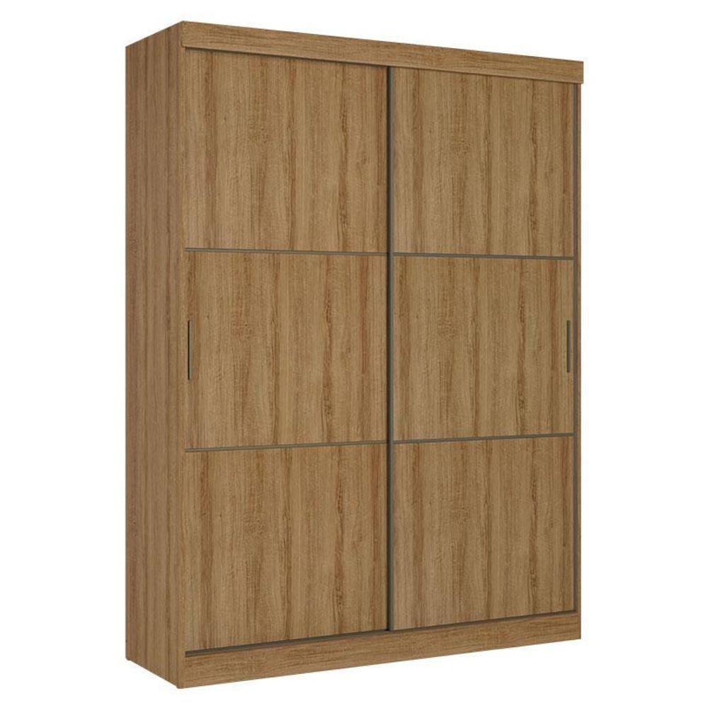 Guarda Roupa Casal Comfort 2 Portas Almendra Acetinado E Multiuso Space Almendra - Thb - 2