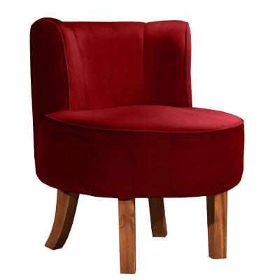 Cadeira Decorativa Oliva Via Encanto Veludo Vermelha