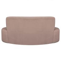 Kit Recamier Curvo Amsterdã 120cm E Poltrona Amore Luxo Linho Cor Rosê - 3