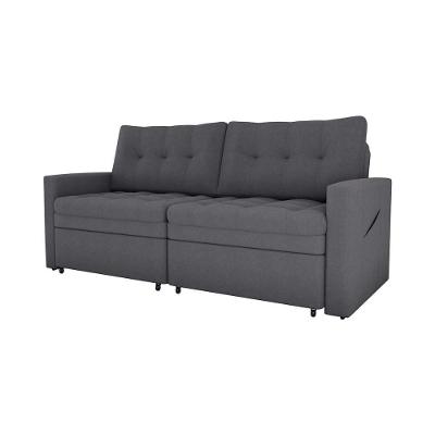 Sofá Cama Reclinável 2 Lugares 220cm Nayla Boucle Cinza Matrix Boucle Cinza