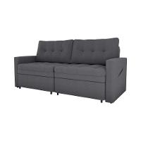 Sofá Cama Reclinável 2 Lugares 220cm Nayla Boucle Cinza Matrix Boucle Cinza - 1