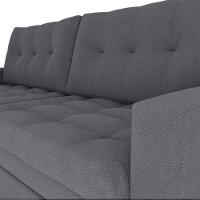 Sofá Cama Reclinável 2 Lugares 220cm Nayla Boucle Cinza Matrix Boucle Cinza - 5