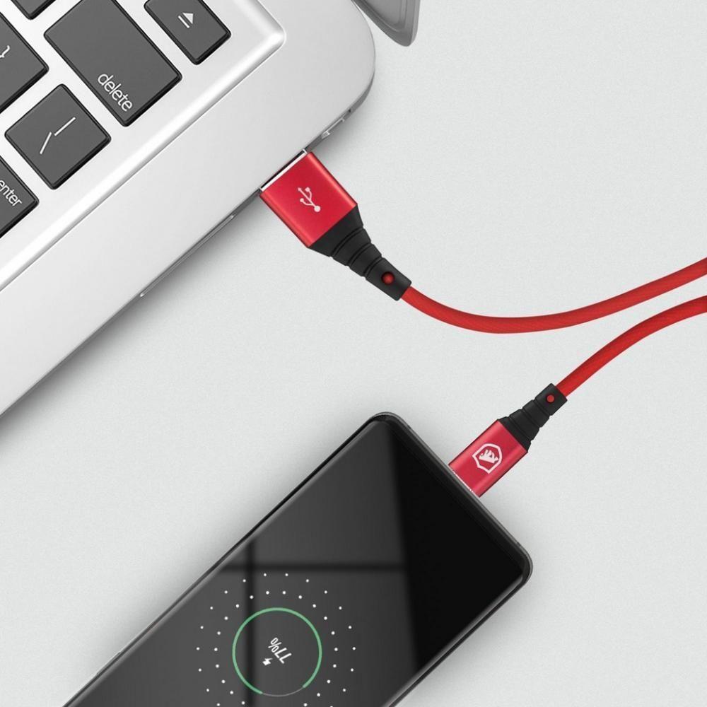 Cabo Tech Proof Vermelho ( Iphone / Ipad ) Lightning 1,2M (Mfi Homologado) - Gshield - 4