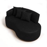 Sofá 2 Lugares Orgânico 140 Cm Morgan Sintético Pu D03 - D'rossi Preto - 6