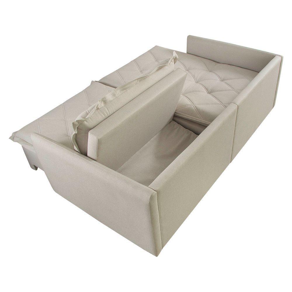 Sofá Retrátil E Reclinável Iris 2,60m Linho Cor Bege 2340 Usb Com Kit Usb - 7