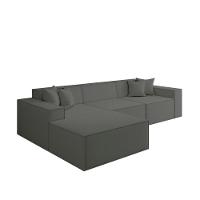 Sofá Luma 3 Lugares 2,75m Com Chaise Compactair - Balaqui Grafite - 5
