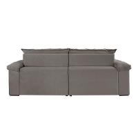 Sofá Retrátil E Reclinável Corniso 2,34m Veludo Cor Cinza 2103 Usb Sem Kit Usb - 6