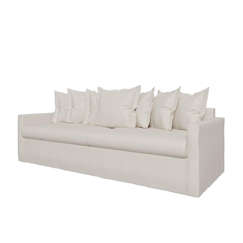 Sofá Living Laguna 2,20m Com Capa Removível Lavável Cor Marfim 2250 - 2