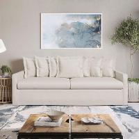 Sofá Living Laguna 2,20m Com Capa Removível Lavável Cor Marfim 2250 - 1