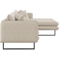 Sofá Jade Com Chaise Lateral Direita 2,84m Em Linho Cor Cru 2520 - 3