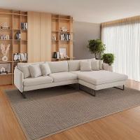 Sofá Jade Com Chaise Lateral Direita 2,84m Em Linho Cor Cru 2520 - 6