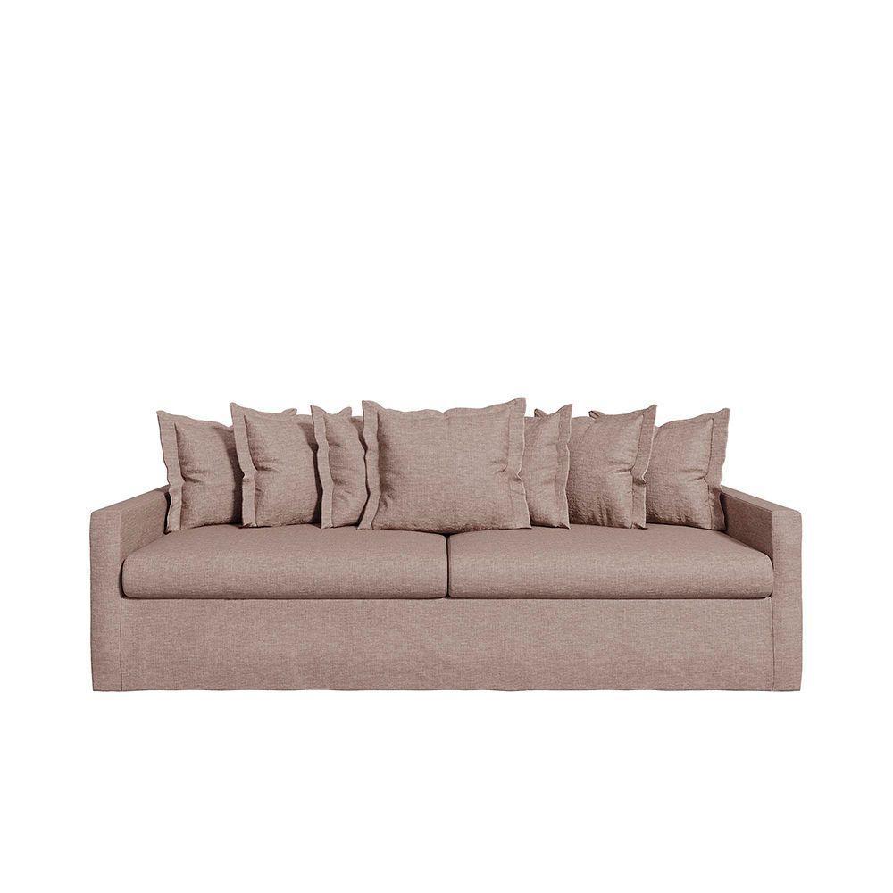 Sofá Living Laguna 2,20m Com Capa Removível Lavável Cor Bege Escuro 2253 - 3