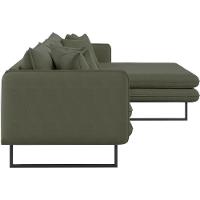 Sofá Jade Com Chaise Lateral Direita 2,84m Em Linho Cor Verde 2562 - 5