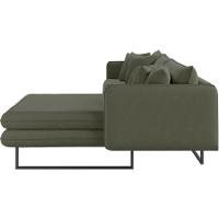 Sofá Jade Com Chaise Lateral Direita 2,84m Em Linho Cor Verde 2562 - 6