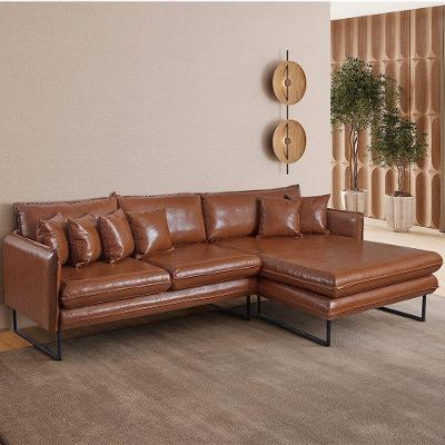 Sofá Jade Com Chaise Lateral Direita 2,84m Corino