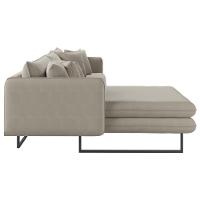 Sofá Jade Com Chaise Lateral Esquerda 2,84m Em Linho Cor Cinza 2521 - 5