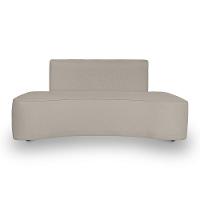 Sofá Forma Orgânico 3 Lugares Recepção Sala Curvo Escritório Bege - 7