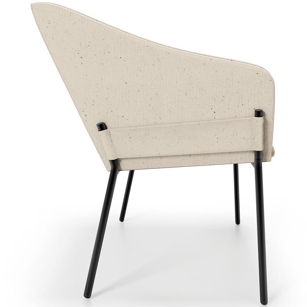 Kit 4 Cadeiras Para Sala De Jantar Estar Living Olívia L02 Linho Bege - Lyam Decor - 6