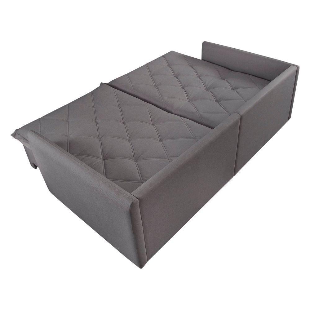 Sofá Retrátil E Reclinável Iris 2,20m Linho Cor Grafite 2342 Usb Sem Kit Usb - 5